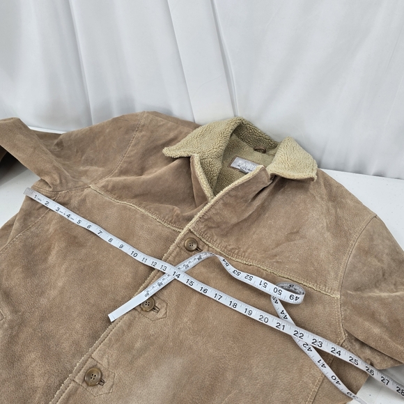 Vintage Wilsons Leather M. Julian Men's Sherpa Lined Suede Jacket Size XL Beige. - Picture 10 of 10